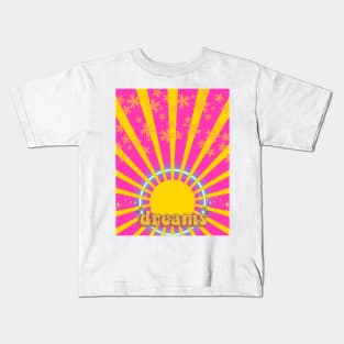 Sun Ray on Hot Pink Kids T-Shirt